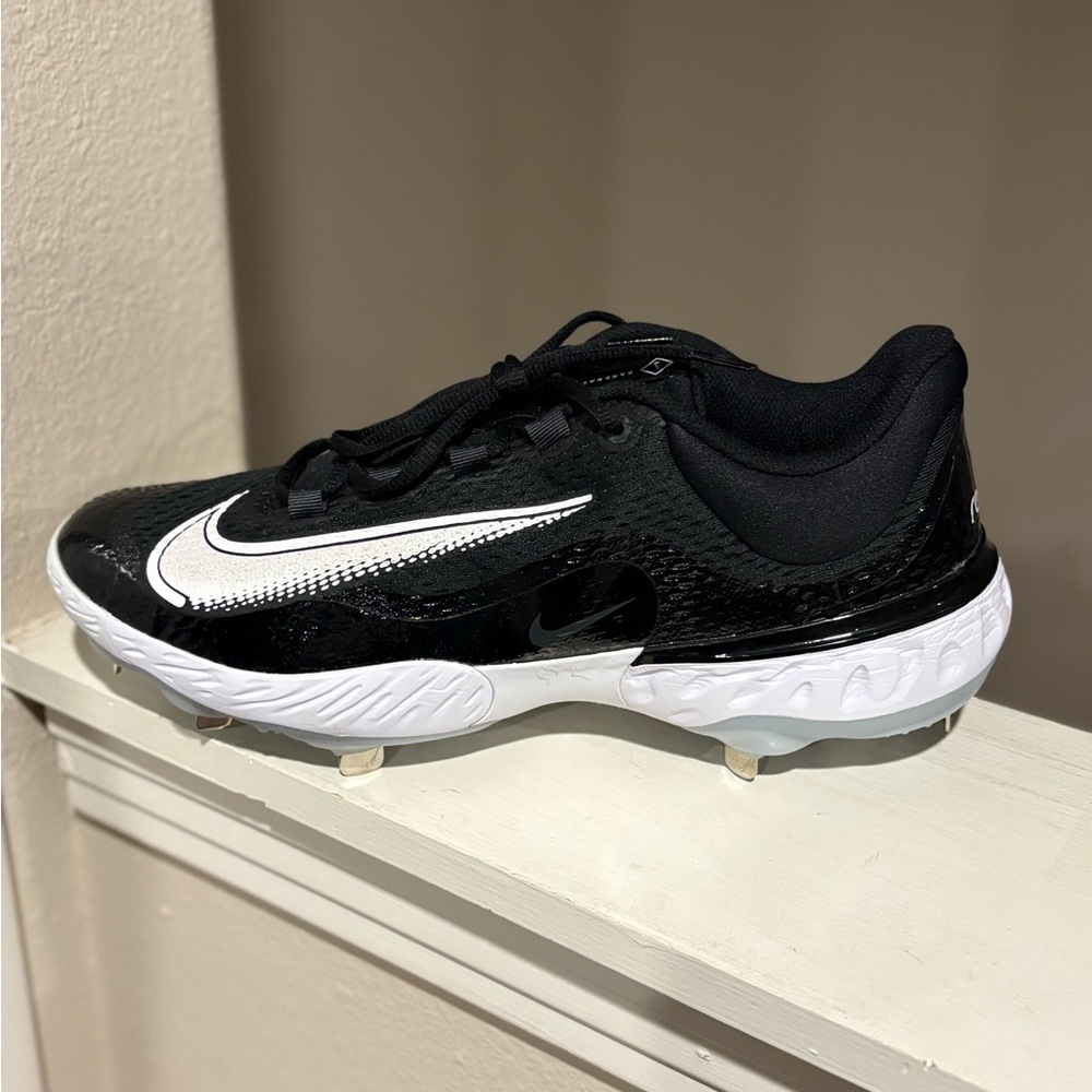 Nike Men’s Alpha Huarache Elite 4 Black White Size 13 Baseball Cleats DJ6521-001 - Picture 4 of 9